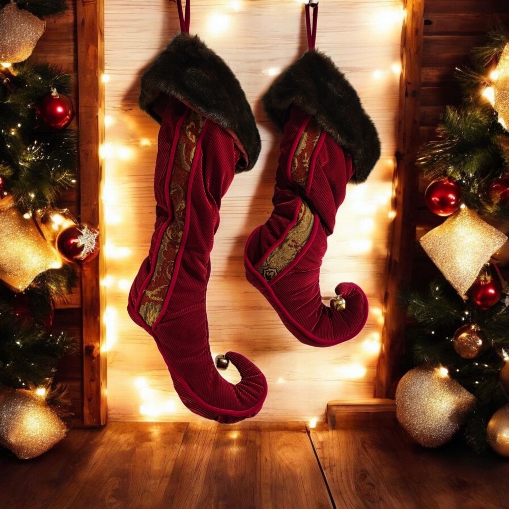 Jester Elf Stockings‎ Two Dillard’s Trimmings